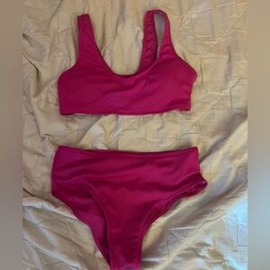 Hot pink bikini set